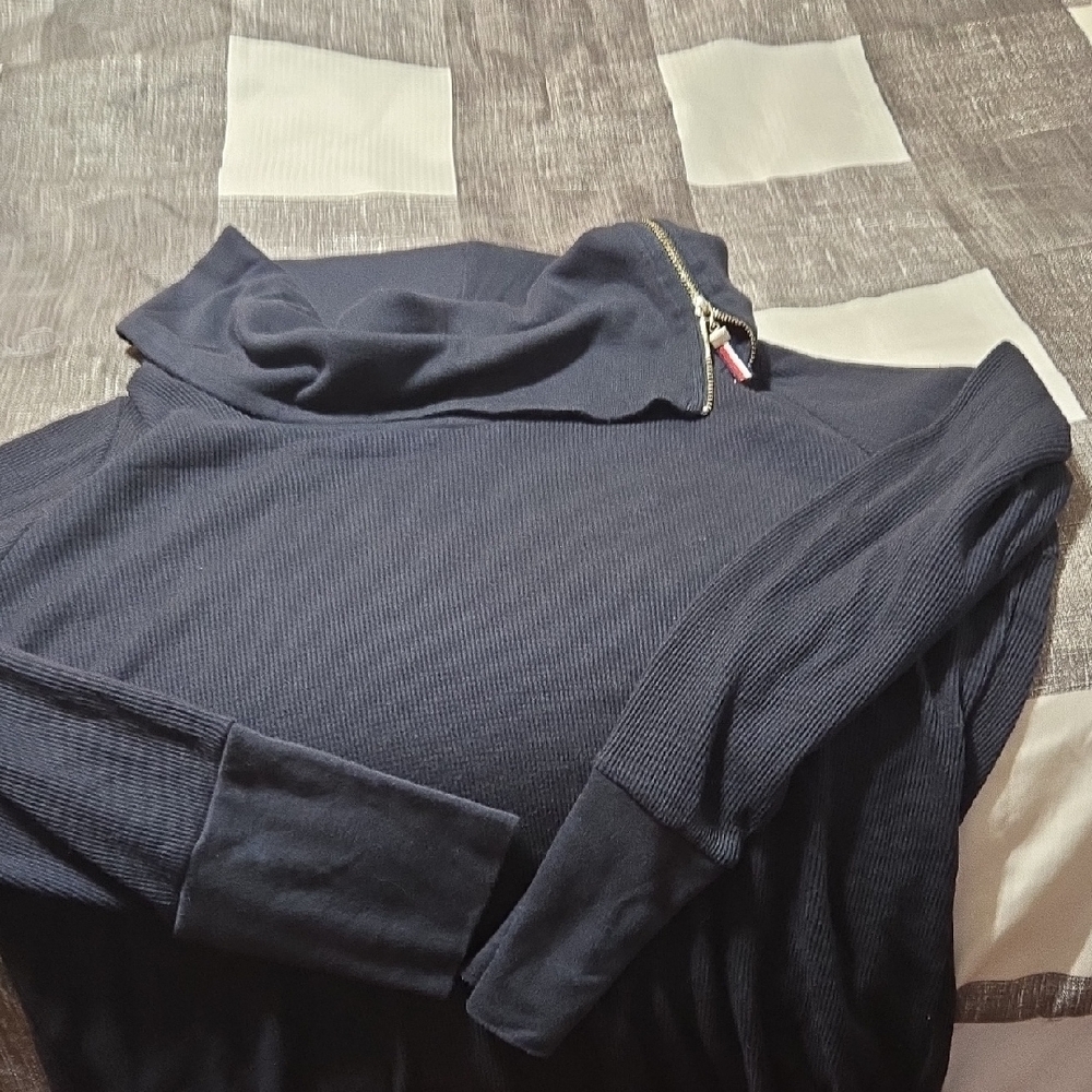 Tommy Hilfiger Dark Blue Zip-Up Sweater